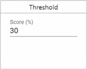 set score to 30 in threshold pane